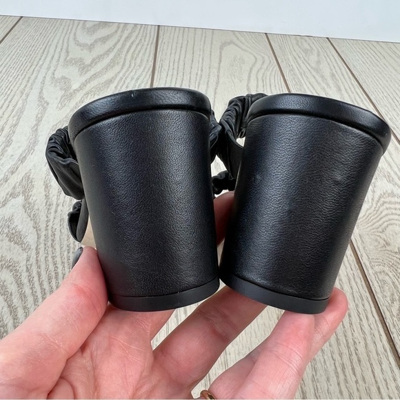 Staud Frankie Ruched Slide on Two Strap Leather Sandals 36 Black $325 Portugal - Picture 6 of 8
